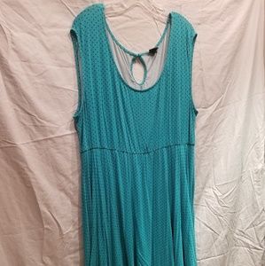 Torrid Teal Polka Dot Skater Dress